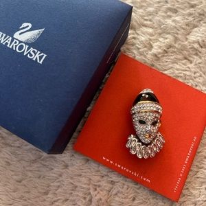 New in Box! Swarovski Harlequin Enamel Crystal Brooch Gift